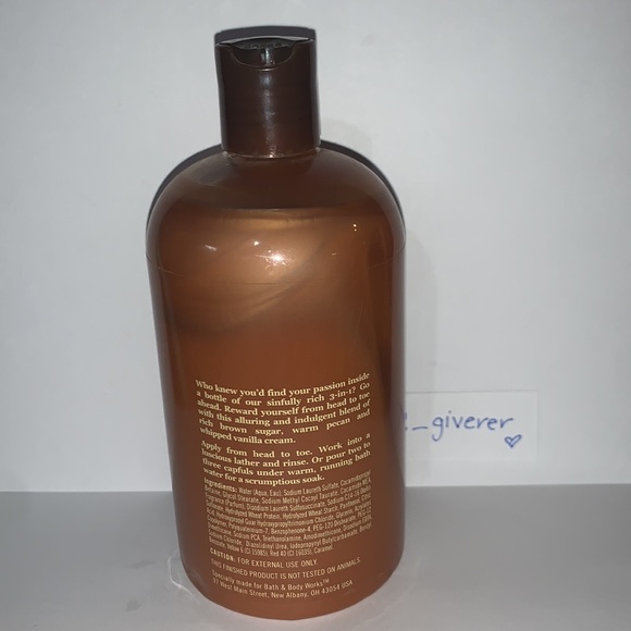 New! Pecan Passion 3-in-1 Temptations Body Wash, Bubble Bath & Shampoo - Picture 3 of 10